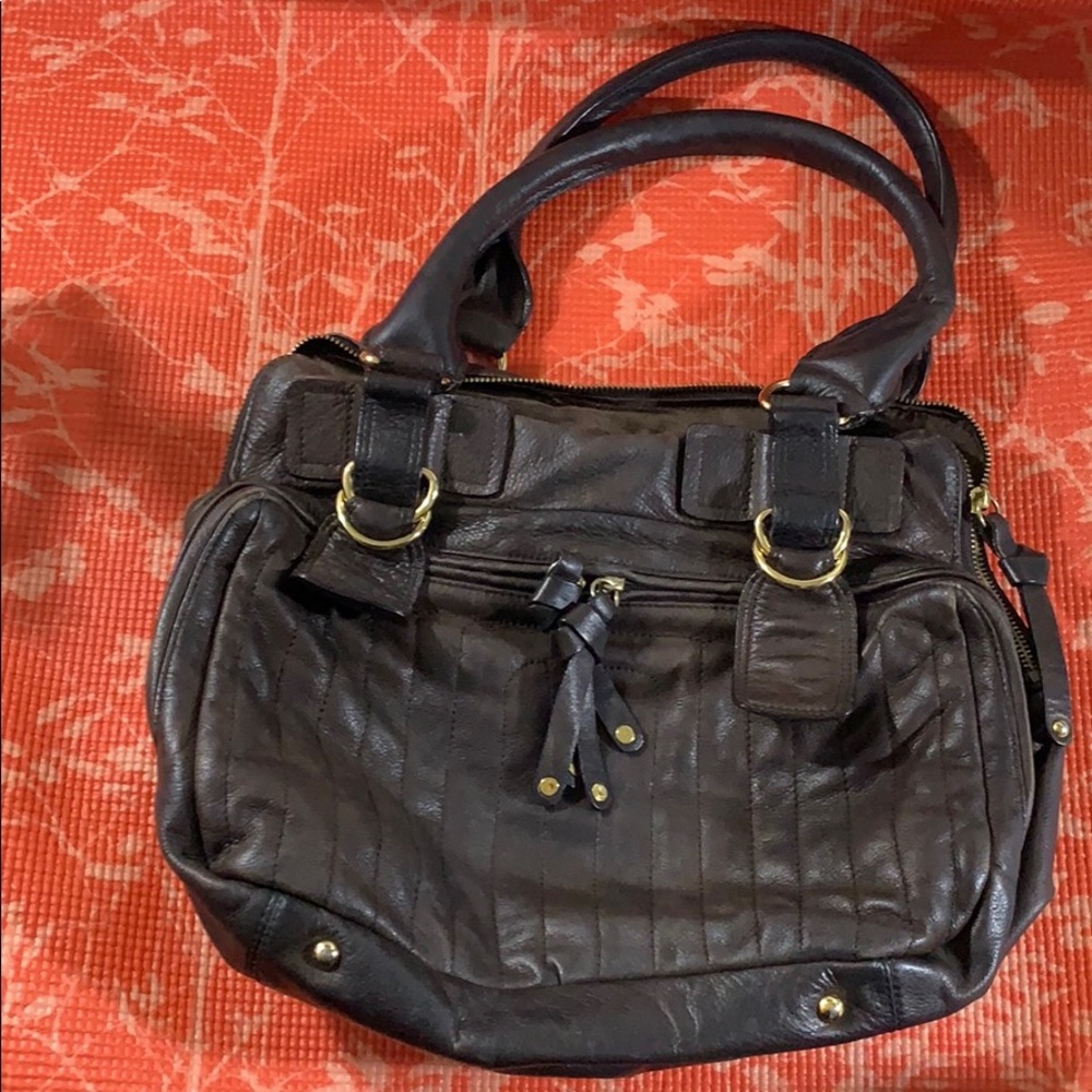 Sabina New York Genuine Leather Satchel purse
